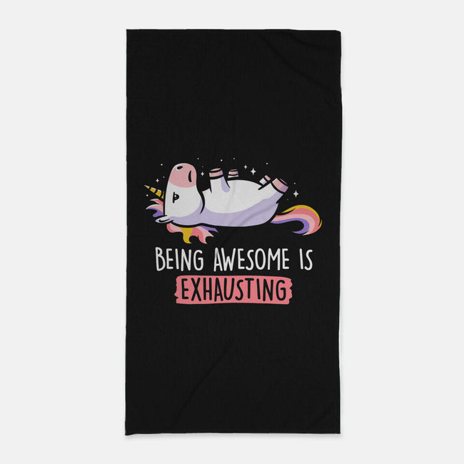 Being Awesome Is Exhausting-none beach towel-eduely