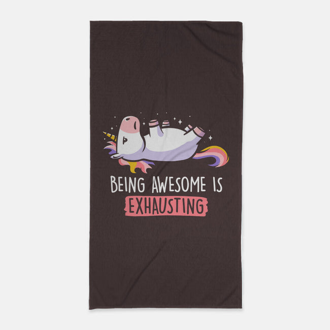 Being Awesome Is Exhausting-none beach towel-eduely