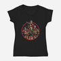 Busted Ghosts-womens v-neck tee-glitchygorilla