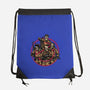 Busted Ghosts-none drawstring bag-glitchygorilla