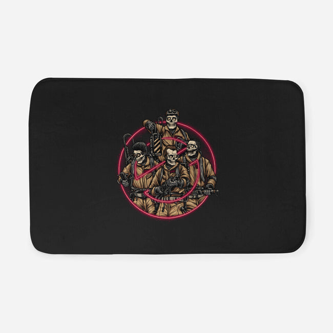 Busted Ghosts-none memory foam bath mat-glitchygorilla