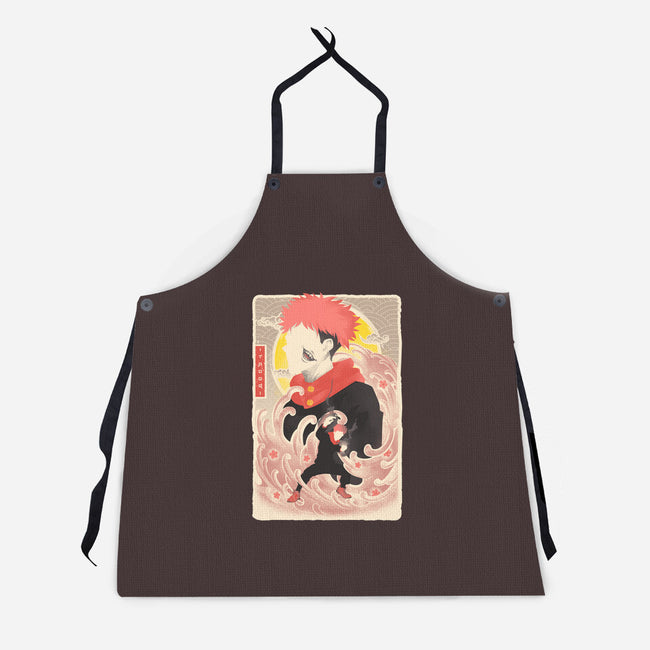 Musha-E Itadori-unisex kitchen apron-hypertwenty