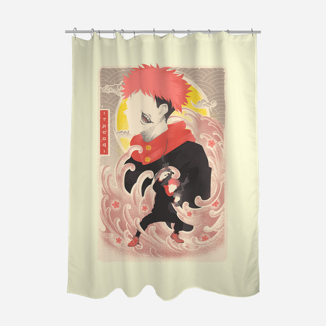 Musha-E Itadori-none polyester shower curtain-hypertwenty