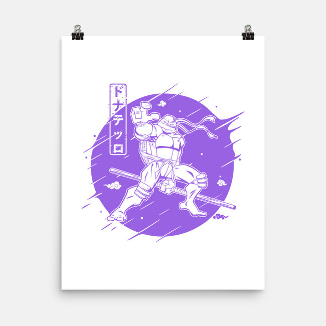 Purple Warrior Turtle-none matte poster-Rogelio