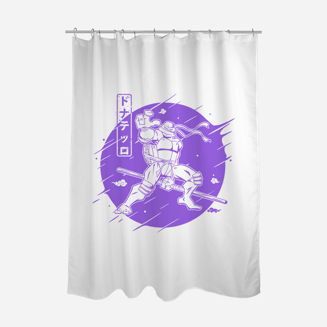 Purple Warrior Turtle-none polyester shower curtain-Rogelio