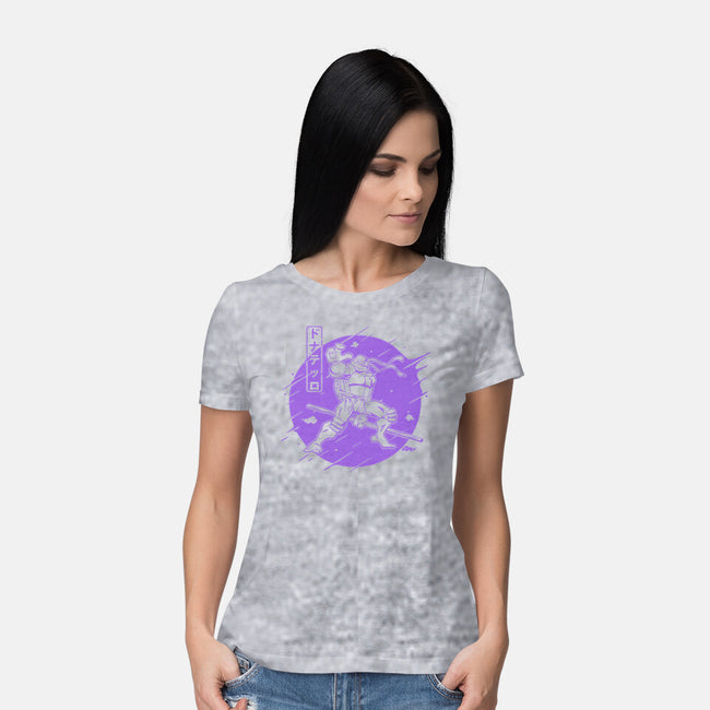 Purple Warrior Turtle-womens basic tee-Rogelio