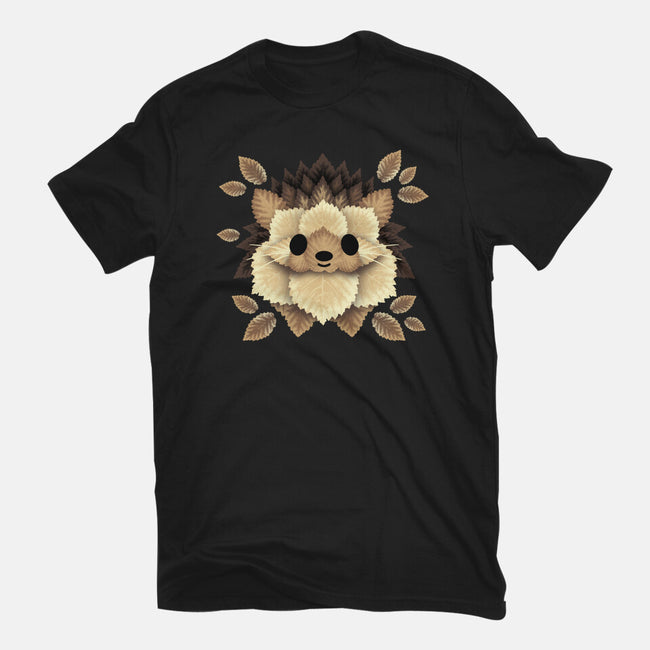 Hedgehog Of Leaves-unisex basic tee-NemiMakeit