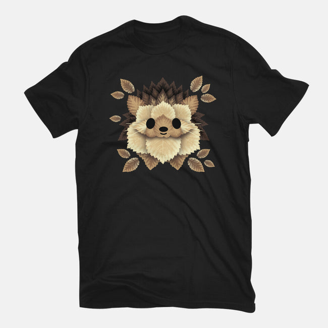 Hedgehog Of Leaves-mens basic tee-NemiMakeit