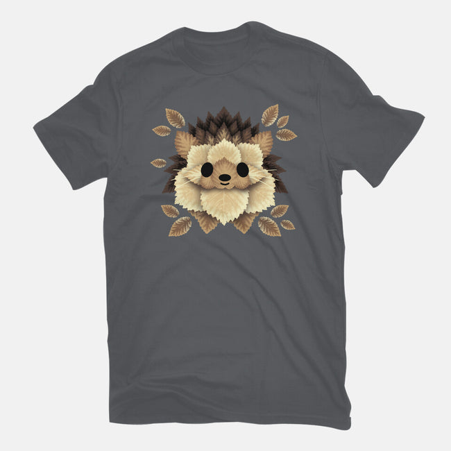 Hedgehog Of Leaves-unisex basic tee-NemiMakeit