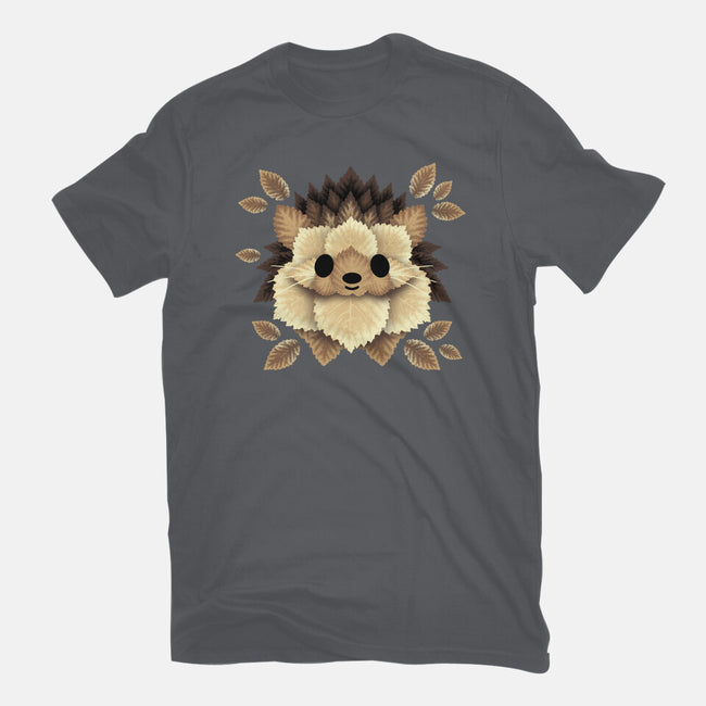 Hedgehog Of Leaves-womens fitted tee-NemiMakeit