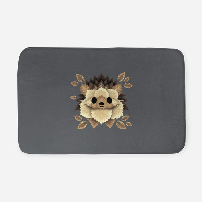 Hedgehog Of Leaves-none memory foam bath mat-NemiMakeit