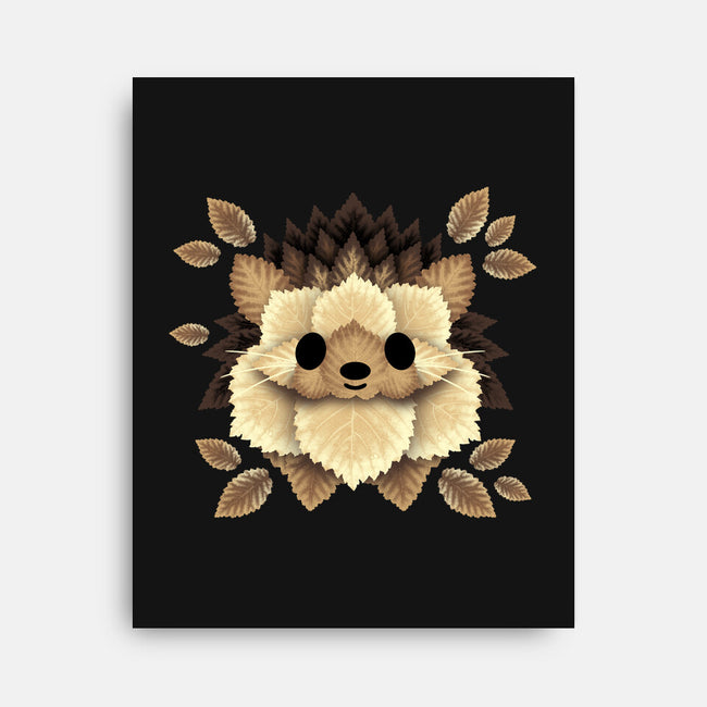 Hedgehog Of Leaves-none stretched canvas-NemiMakeit
