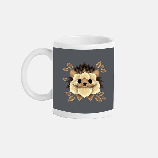 Hedgehog Of Leaves-none glossy mug-NemiMakeit
