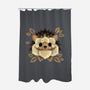 Hedgehog Of Leaves-none polyester shower curtain-NemiMakeit