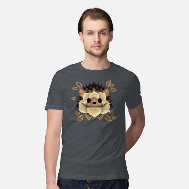 Hedgehog Of Leaves-mens premium tee-NemiMakeit