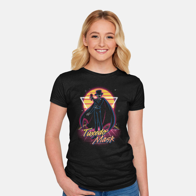 Retro Tuxedo Guardian-womens fitted tee-Olipop