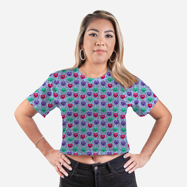 Sweetheart-womens all over print cropped tee-TeeFury