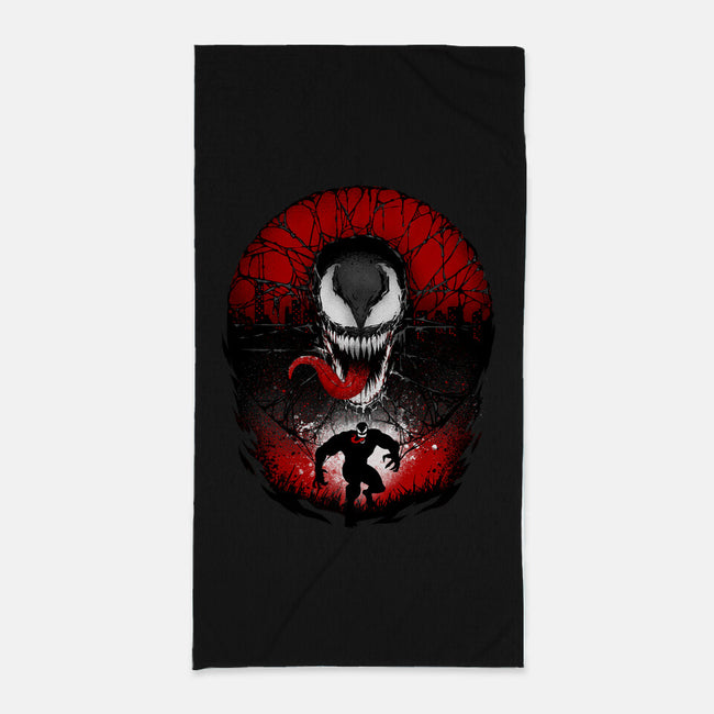 Attack Of The Venom-none beach towel-hypertwenty