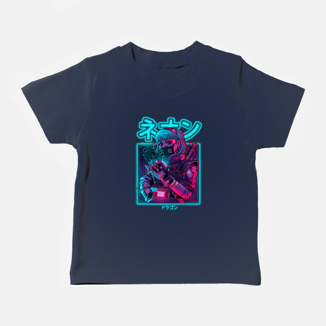 Neon Dragon-baby basic tee-Bruno Mota