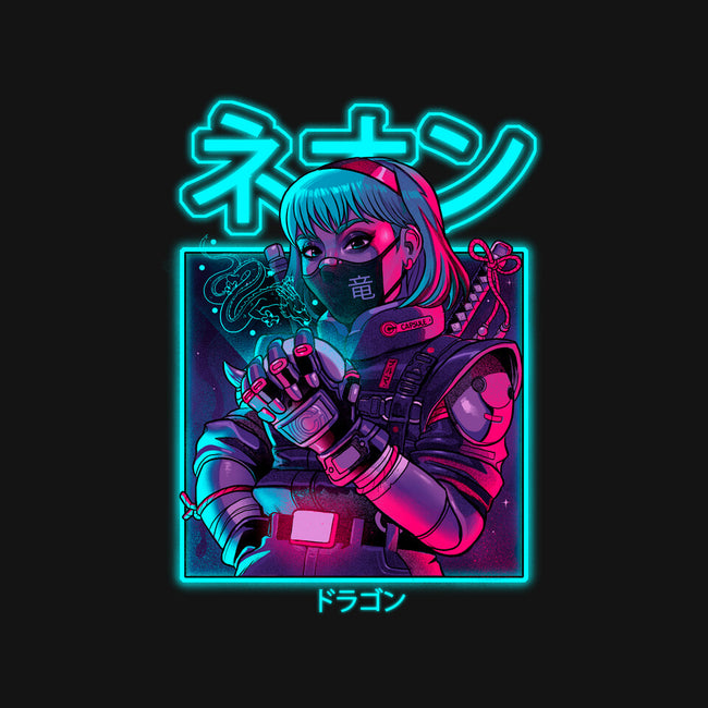 Neon Dragon-none removable cover w insert throw pillow-Bruno Mota