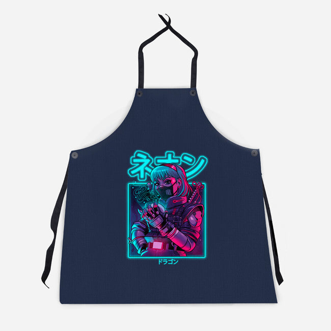 Neon Dragon-unisex kitchen apron-Bruno Mota