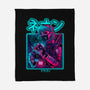 Neon Dragon-none fleece blanket-Bruno Mota