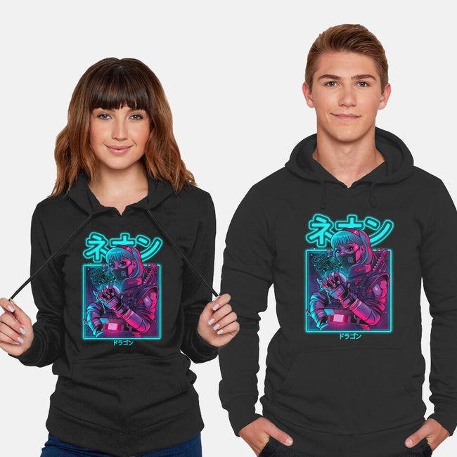 Neon Dragon-unisex pullover sweatshirt-Bruno Mota