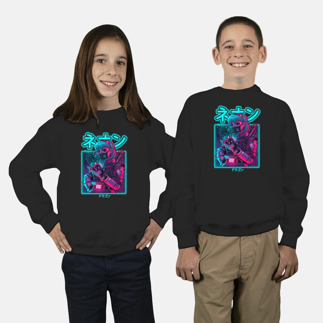 Neon Dragon-youth crew neck sweatshirt-Bruno Mota