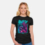 Neon Dragon-womens fitted tee-Bruno Mota