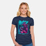 Neon Dragon-womens fitted tee-Bruno Mota