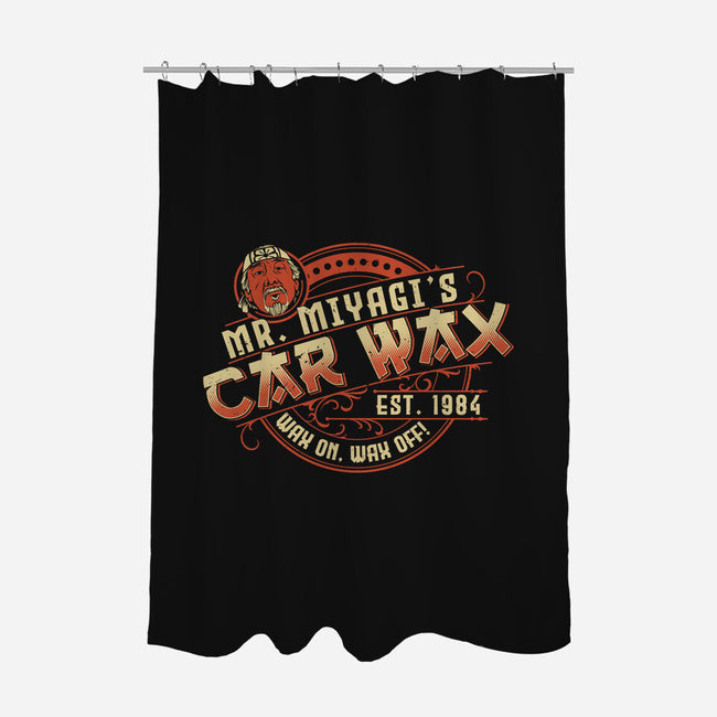 Mr. Miyagi's Car Wax-none polyester shower curtain-CoD Designs