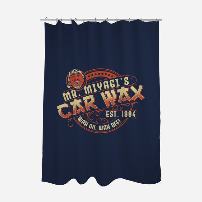 Mr. Miyagi's Car Wax-none polyester shower curtain-CoD Designs