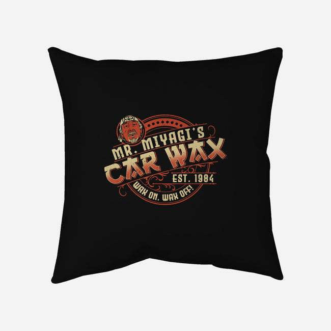 Mr. Miyagi's Car Wax-none removable cover w insert throw pillow-CoD Designs