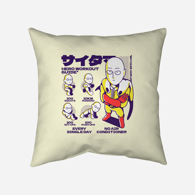 Hero Workout Guide-none removable cover w insert throw pillow-estudiofitas