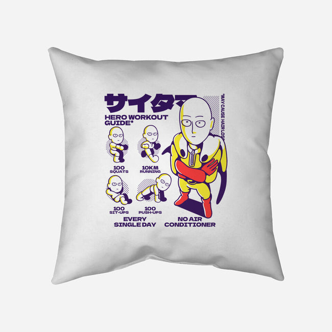 Hero Workout Guide-none removable cover w insert throw pillow-estudiofitas