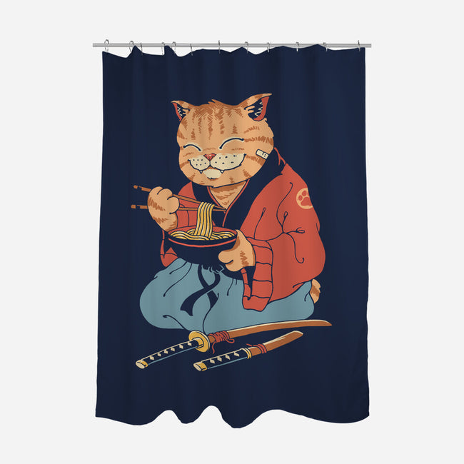 Cat Ramen-none polyester shower curtain-vp021