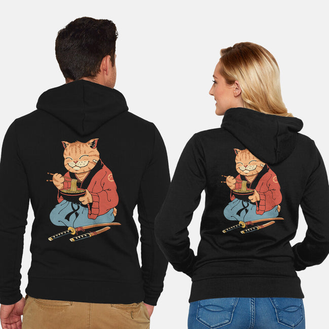 Cat Ramen-unisex zip-up sweatshirt-vp021