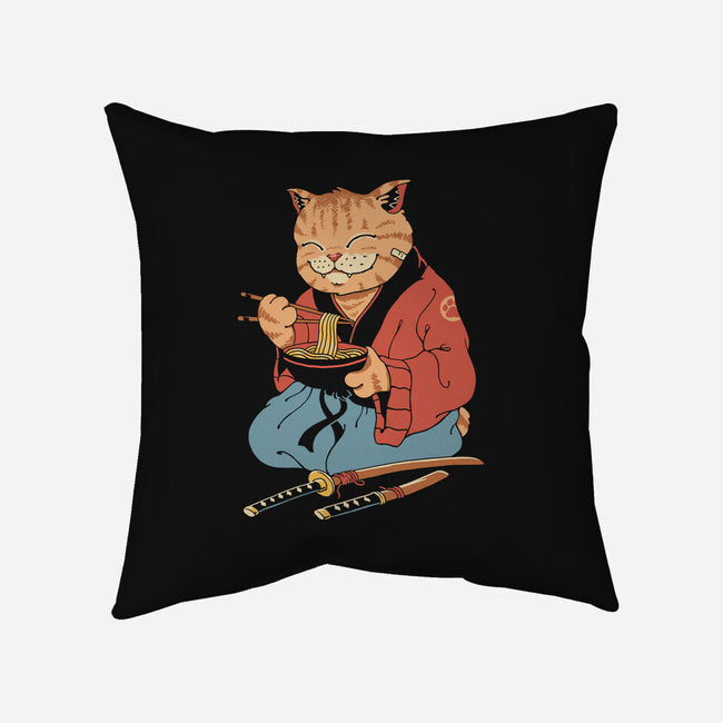Cat Ramen-none removable cover w insert throw pillow-vp021