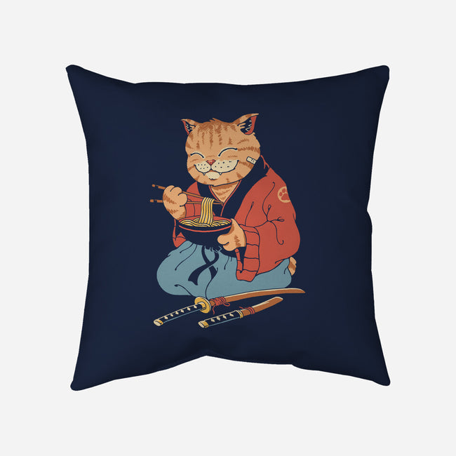 Cat Ramen-none removable cover w insert throw pillow-vp021