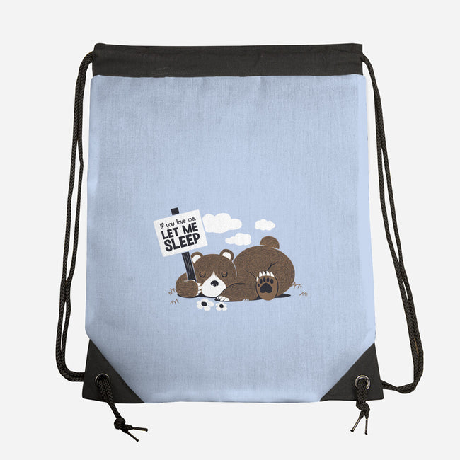 If You Love Me Let Me Sleep-none drawstring bag-tobefonseca