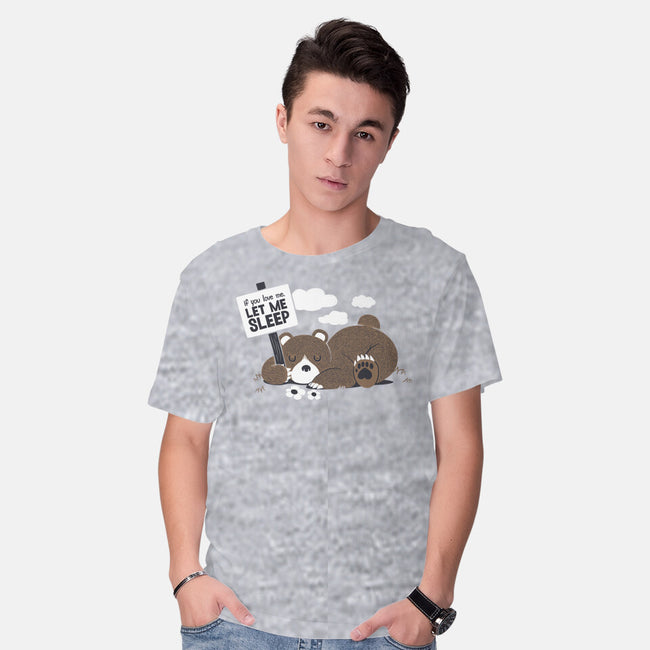 If You Love Me Let Me Sleep-mens basic tee-tobefonseca