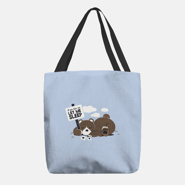 If You Love Me Let Me Sleep-none basic tote-tobefonseca