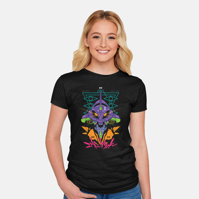 Eva Mecha-womens fitted tee-BadBox
