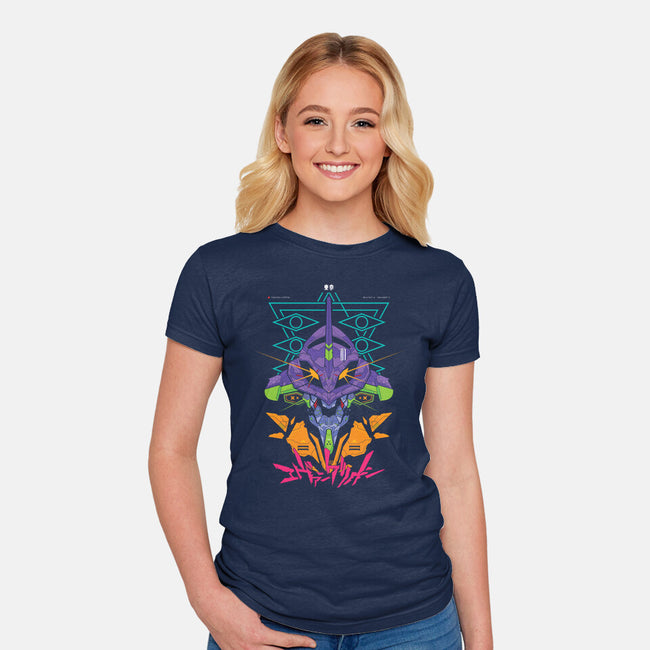 Eva Mecha-womens fitted tee-BadBox