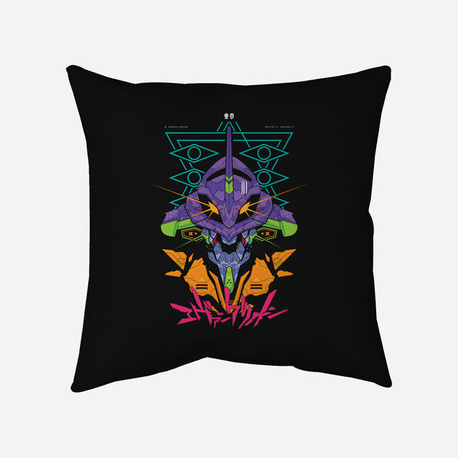 Eva Mecha-none removable cover w insert throw pillow-BadBox