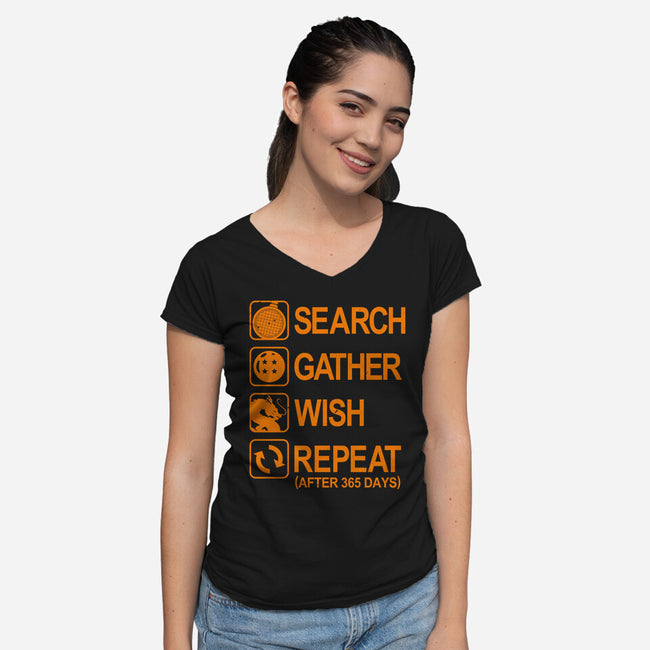 Wish Cycle-womens v-neck tee-Boggs Nicolas