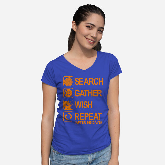 Wish Cycle-womens v-neck tee-Boggs Nicolas