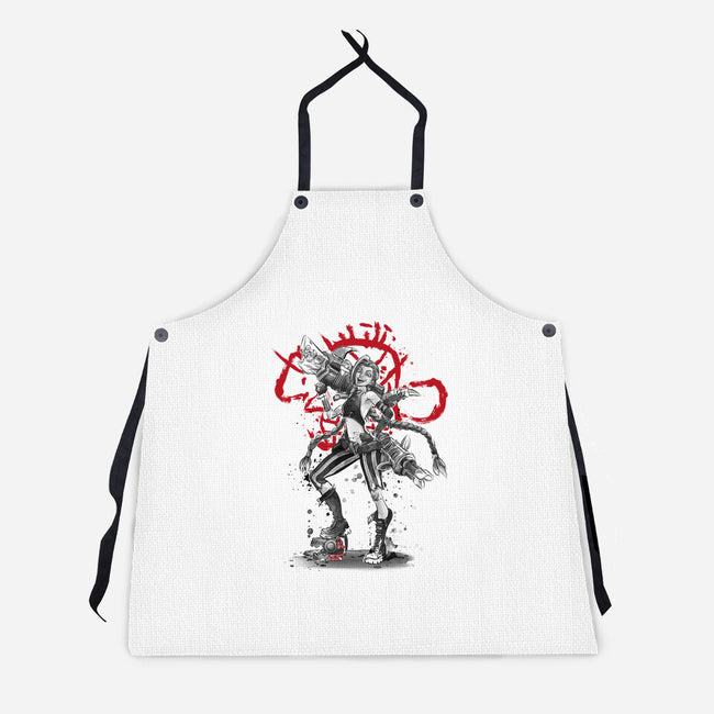 The Loose Cannon Girl-unisex kitchen apron-DrMonekers