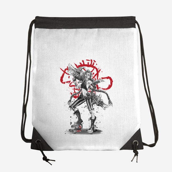 The Loose Cannon Girl-none drawstring bag-DrMonekers