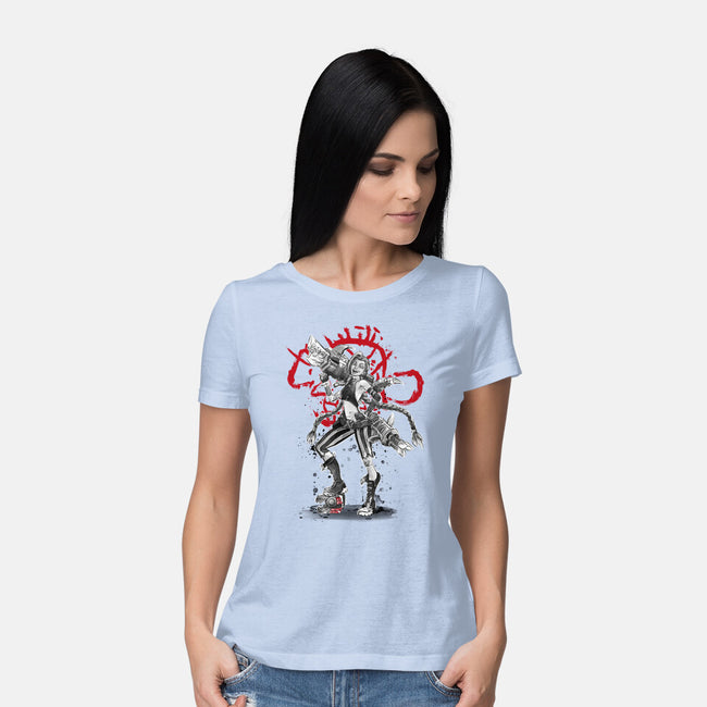 The Loose Cannon Girl-womens basic tee-DrMonekers